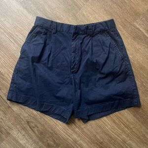 Navy Blue Gap High Rise Pleated Shorts